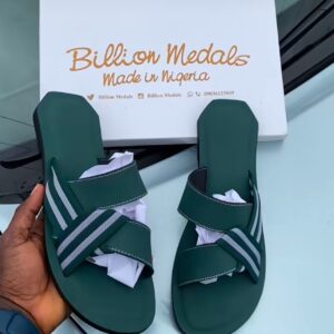 Green Striped leather palm